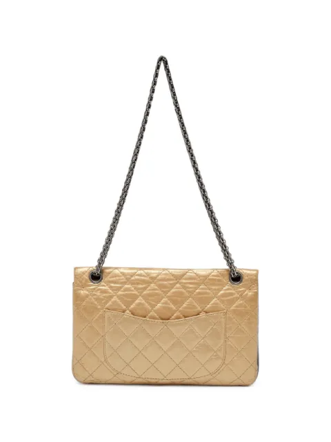 CHANEL Pre-Owned 2008-2009 Reissue 2.55 diamond-quilted shoulder bag Gold 1019896