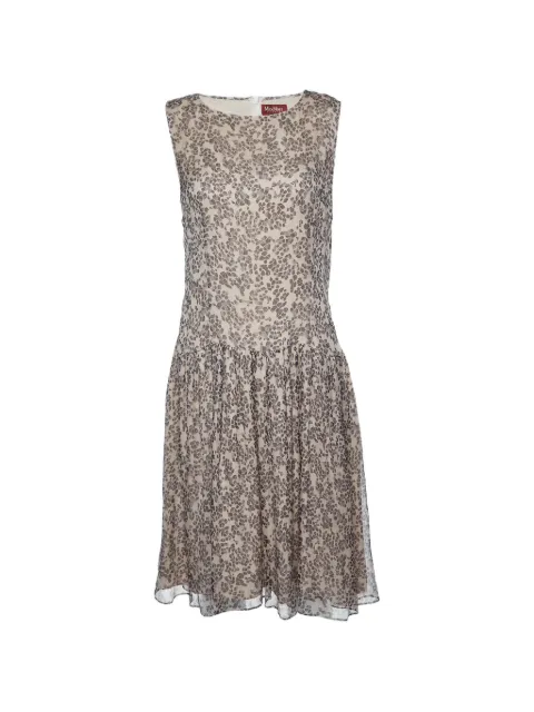 Max Mara silk sleeveless dress Neutrals 985162