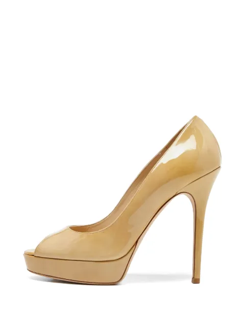 Jimmy Choo Pre-Owned Crown peep-toe pumps Neutrals 985270