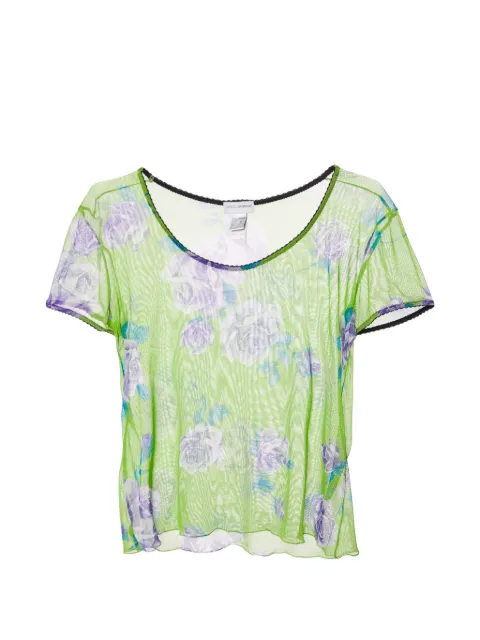 Dolce & Gabbana Pre-Owned Intimo floral-print top Green 981582