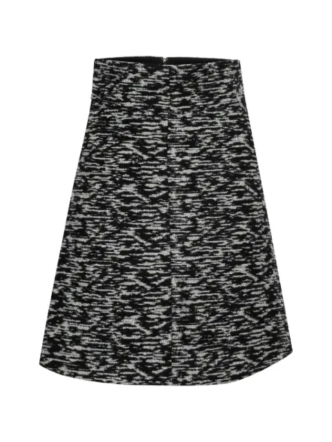 Just Cavalli Vintage monochrome tweed A-line wool mini skirt Grey 749600