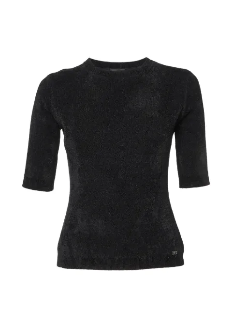 Elisabetta Franchi round-neck knit sweater Black 1060055