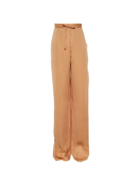 Bottega Veneta Pre-Owned tie-waist satin trousers Orange 672222