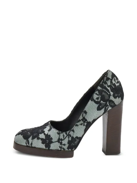 Gucci Pre-Owned floral lace pumps Blue 712890