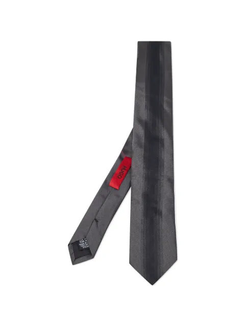 BOSS striped skinny tie Grey 995933