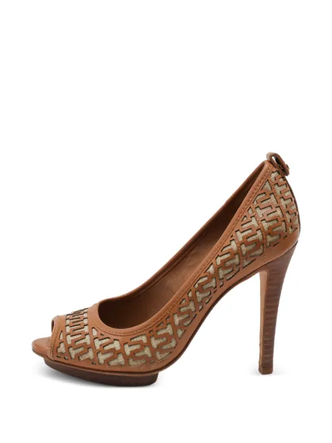Tory Burch Regan peep-toe pumps Brown 777486