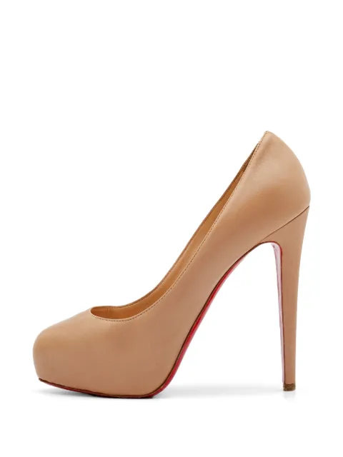 Christian Louboutin Pre-Owned platform leather pumps Neutrals 716696