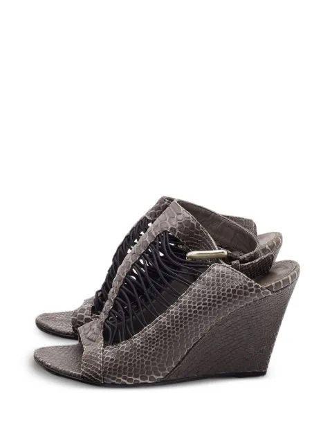 Givenchy Pre-Owned python-embossed wedge sandals Grey 728672