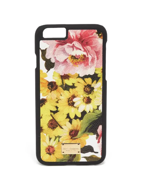 Dolce & Gabbana Pre-Owned floral-print leather iPhone 6 case Yellow 891033