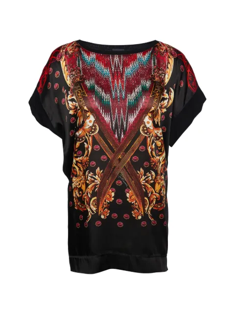 Just Cavalli Vintage printed oversized blouse Black 803701