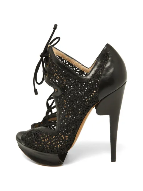 Nicholas Kirkwood lace-up platform pumps Black 1000719