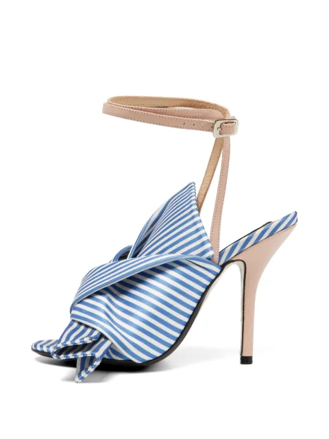 Nº21 striped knotted sandals Blue 909530