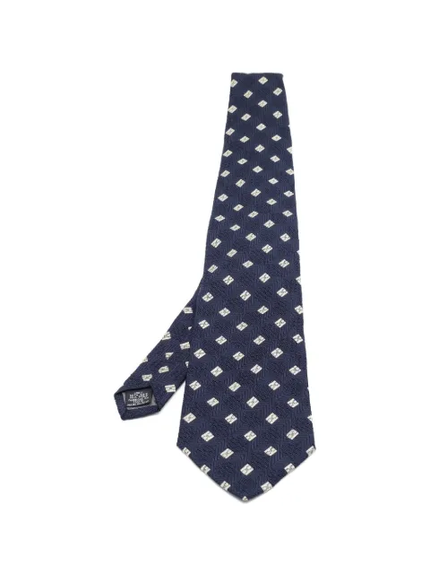Gianfranco Ferré Pre-Owned Gianfranco Ferre Navy Blue Silk Jacquard Tie Blue 753983
