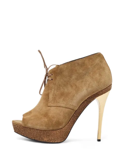 Burberry Pre-Owned peep-toe platform boots Neutrals 1022395
