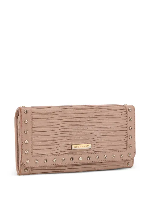 Burberry Pre-Owned pleated studded wallet Neutrals 789757