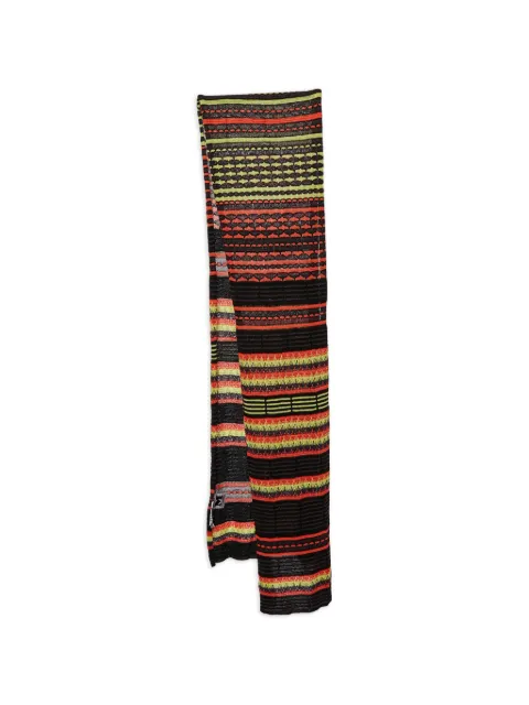 Missoni Pre-Owned patterned knit scarf Black 893959