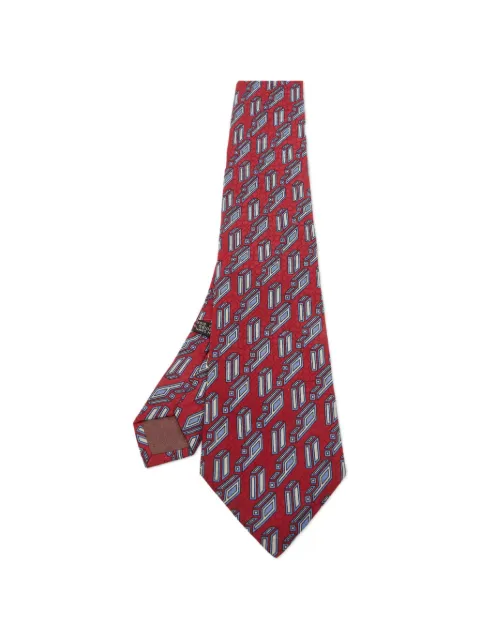 Christian Dior Pre-Owned Christian Dior logo-pattern tie Red 1098088