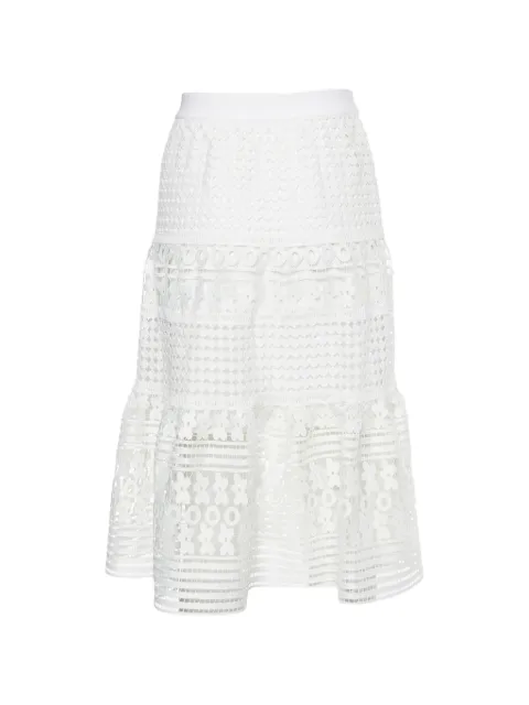 DVF Diane von Furstenberg lace tiered skirt White 970646