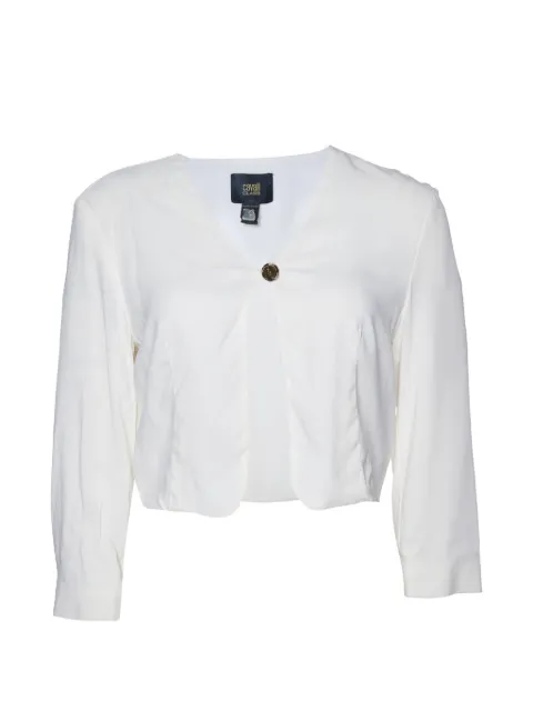 Cavalli Class Crepe cropped cardigan White 981686
