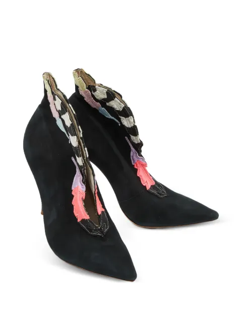 Sophia Webster embroidered suede ankle boots Black 983967