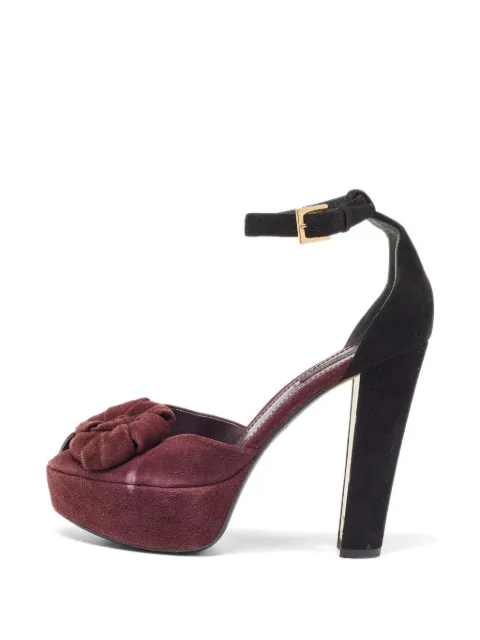 Louis Vuitton Pre-Owned flower peep-toe sandals Red 893716