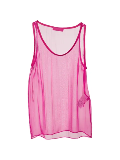 Valentino Garavani Pre-Owned sheer sleeveless top Pink 1138859