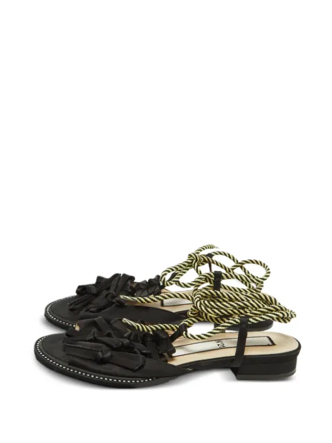 Nº21 knotted ankle-tie sandals Black 864368