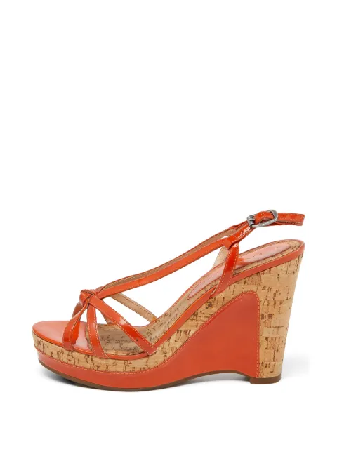 Marc Jacobs Vintage wedge-sole slingback sandals Orange 886483