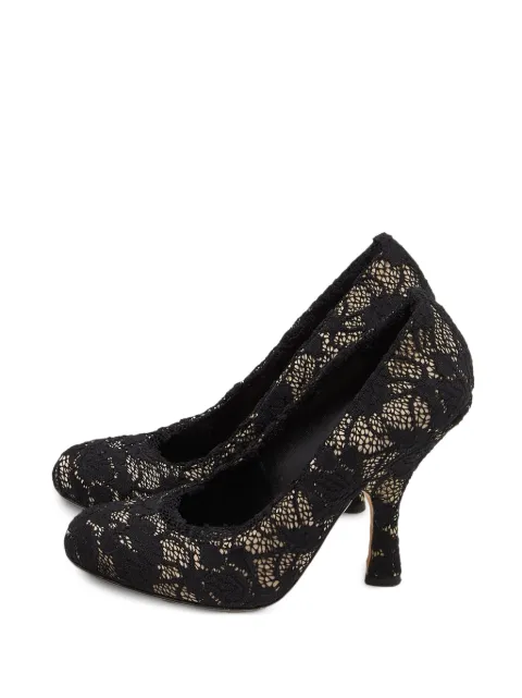 Dolce & Gabbana Pre-Owned lace round-toe pumps Black 926119