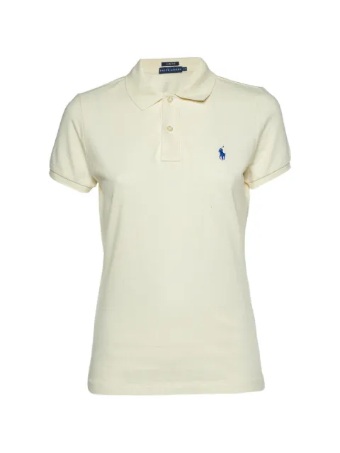 Polo Ralph Lauren Vintage embroidered-logo pique polo T-shirt Neutrals 1101972