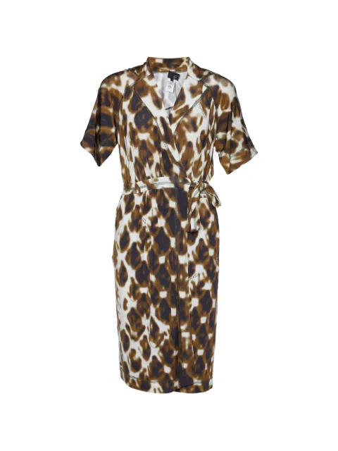 Just Cavalli Vintage printed wrap midi dress Brown 985253