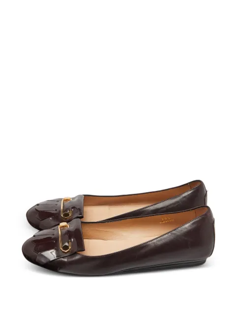 Tod's Vintage fringe-detail ballet flats Brown 995764