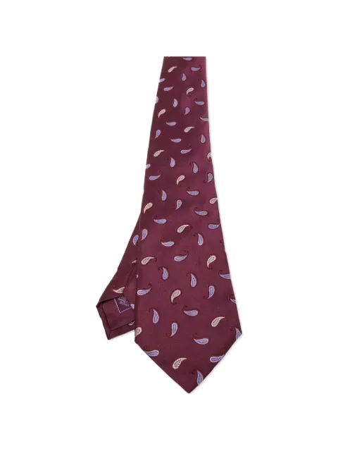 Brioni Vintage paisley silk tie Red 1120550
