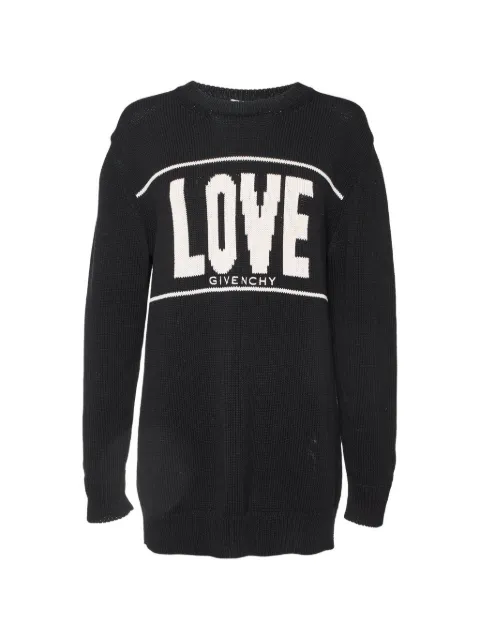 Givenchy Pre-Owned logo-knit sweater Black 1038796