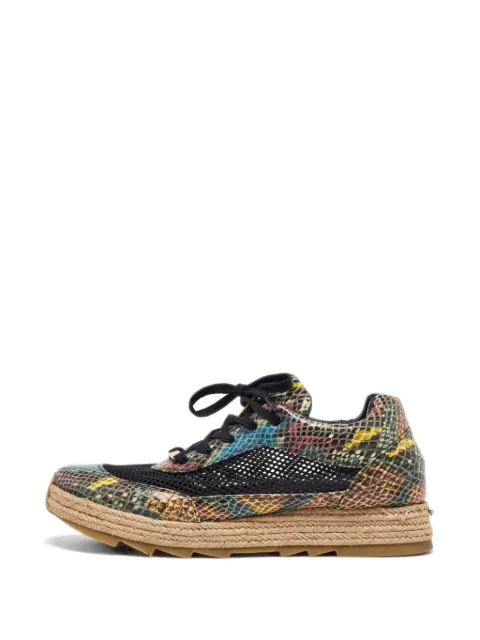 Stella McCartney Pre-Owned python-effect mesh sneakers Black 1020377