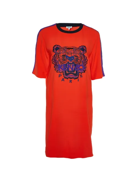 Kenzo Pre-Owned embroidered shift dress Orange 978497