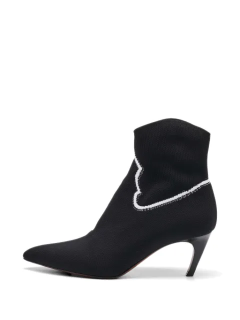 Christian Dior Pre-Owned stretch-knit cowboy boots Black 1128678