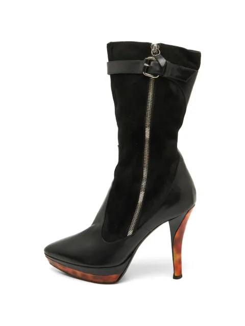 Casadei Vintage leather ankle boots Black 1103692
