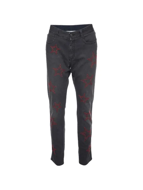 Stella McCartney Pre-Owned star-embroidered slim-fit jeans Grey 982130