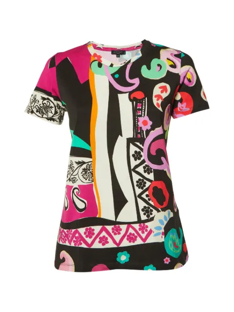 Etro Pre-Owned printed crew-neck T-shirt Black 1084855