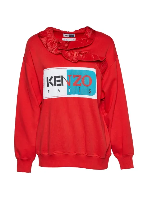 Kenzo Pre-Owned ruffled sweatshirt Red 725416
