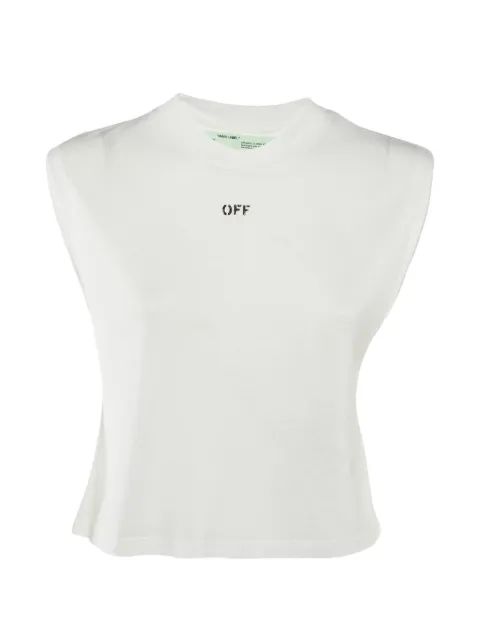 Off-White Pre-Owned printed sleeveless T-shirt White 1135606