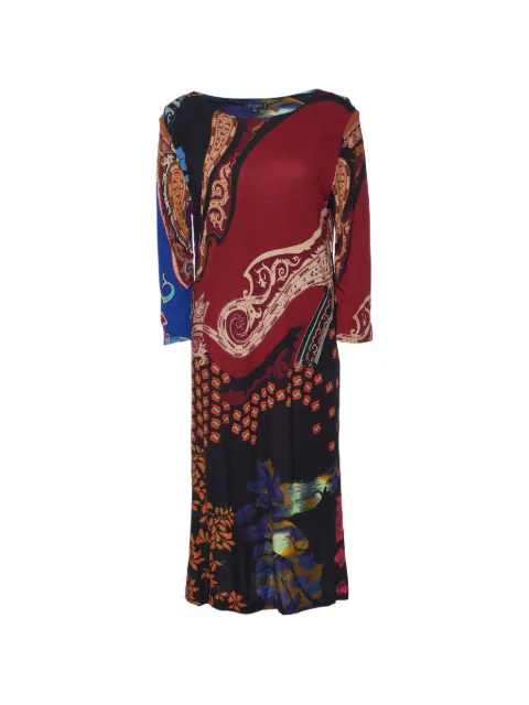Etro Pre-Owned georgette paisley-print dress Red 945103