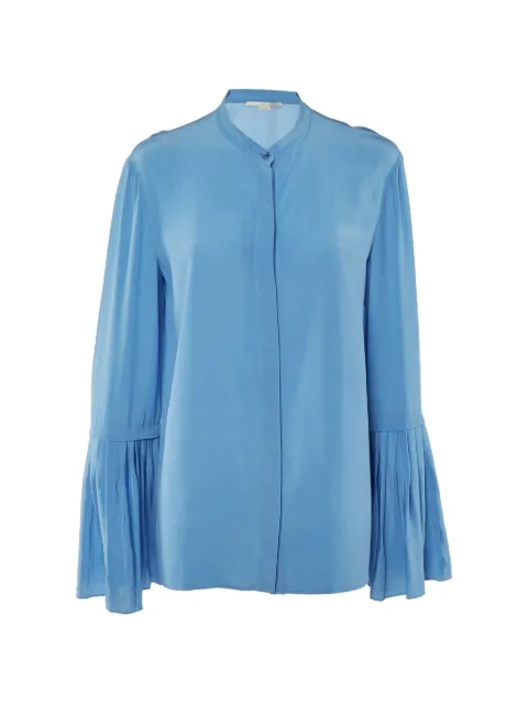 Stella McCartney Pre-Owned flared-sleeve silk top Blue 1205342