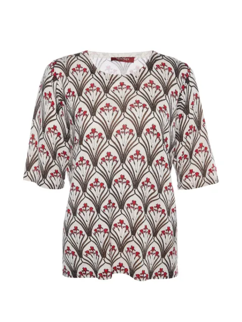 Max Mara floral-print top Neutrals 790221