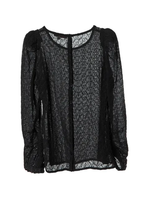 Maje embroidered crepe top Black 1073728