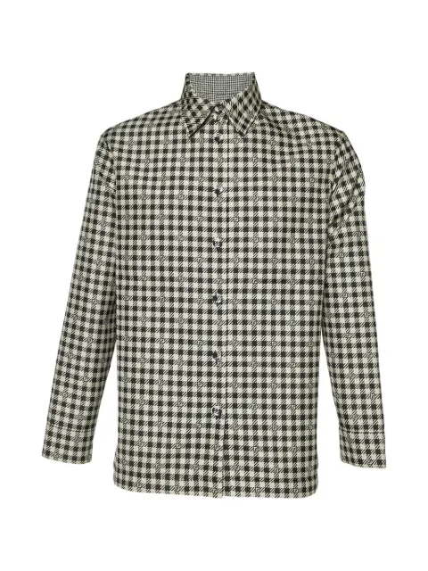 Fendi Pre-Owned houndstooth patterned reversible jacket Black 1060543