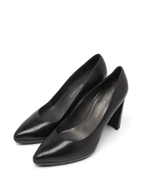Stuart Weitzman Stuart Weitzman Black Leather Platform Pumps Black 992919
