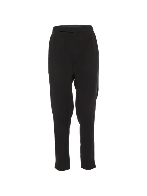 Lanvin Pre-Owned Lanvin crepe tapered trousers Black 1124923