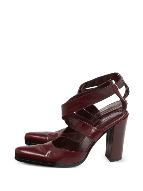 Sergio Rossi cross ankle-strap pumps Red 809772